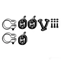Крепление глушителя, набор HJS 1192221 7A9WA S 4012588297792 82114514