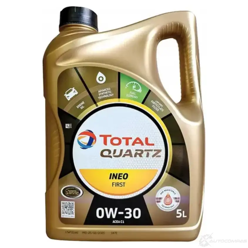 Моторное масло TOTAL QUARTZ INEO FIRST 0W-30 5 л TOTAL 1440093484 EQDK H 213833