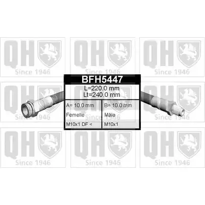 Тормозной шланг QUINTON HAZELL 6HDF CD0 BFH5447 648976 5F8NLL изображение 0