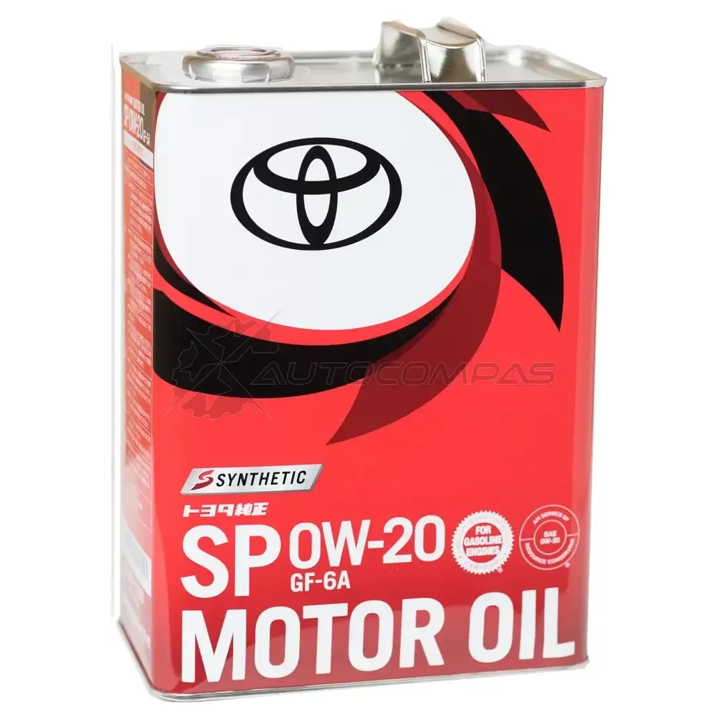 Моторное масло 0W-20, SP GF-6A 4 л TOYOTA/LEXUS 1441174120 45 803K 0888013205 изображение 0