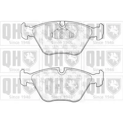 Тормозные колодки, дисковые, комплект QUINTON HAZELL BP1332 650366 2 3183 DJ8LG3Y изображение 0