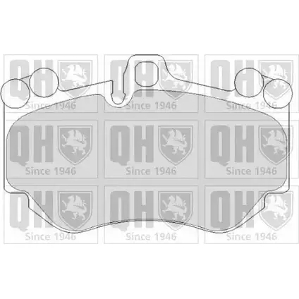 Тормозные колодки, дисковые, комплект QUINTON HAZELL PC6NUJR BP1718 2 3961 650777