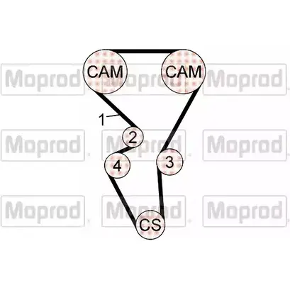 Комплект ремня ГРМ QUINTON HAZELL D07QE MBK679 N1 54TE 656840 изображение 0