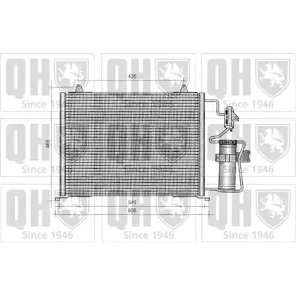 Радиатор кондиционера QUINTON HAZELL 664190 91L04 QCN10 JVM WZOL изображение 0
