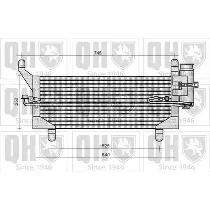 Радиатор кондиционера QUINTON HAZELL 664191 QCN100 F7G69 ZH D5I1