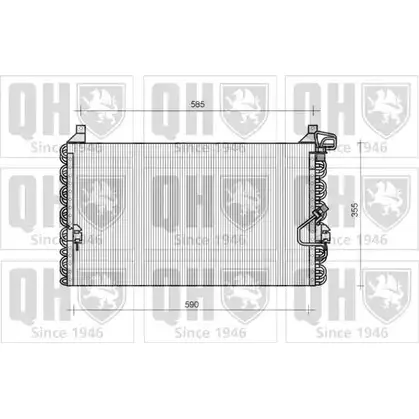 Радиатор кондиционера QUINTON HAZELL 3687Z XO QCN104 664195 U8U4Z02