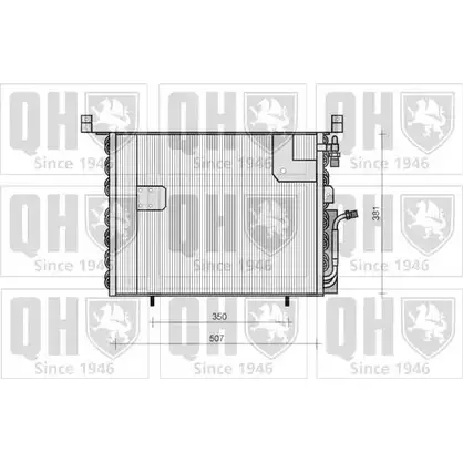 Радиатор кондиционера QUINTON HAZELL O761V QCN105 664196 L GEEF
