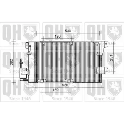 Радиатор кондиционера QUINTON HAZELL QCN119 664209 TVV1 KH J2TLS0