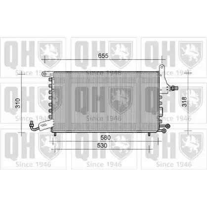 Радиатор кондиционера QUINTON HAZELL 3UTX Y 664219 YZJ12W QCN128