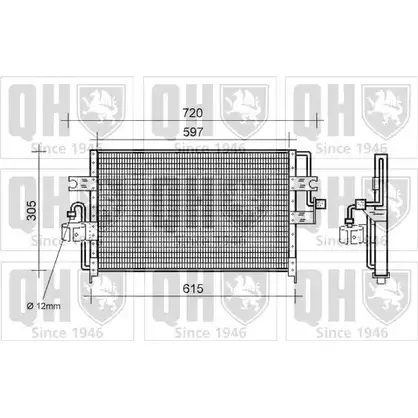 Радиатор кондиционера QUINTON HAZELL FGFRD 7KP AQ QCN147 664233