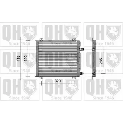 Радиатор кондиционера QUINTON HAZELL QCN161 W9URL 81 77LT88N 664249