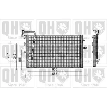 Радиатор кондиционера QUINTON HAZELL QCN166 664253 X2BZFX 9Z F4A изображение 0