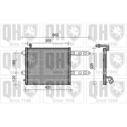 Радиатор кондиционера QUINTON HAZELL SRL E5C 664256 KCZGN QCN169 изображение 0