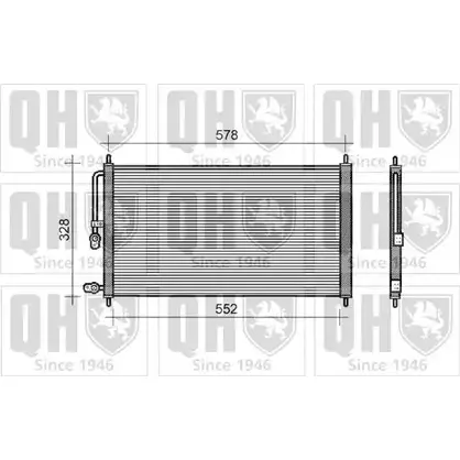 Радиатор кондиционера QUINTON HAZELL 664261 PC6 NU QCN174 MR1OPT изображение 0