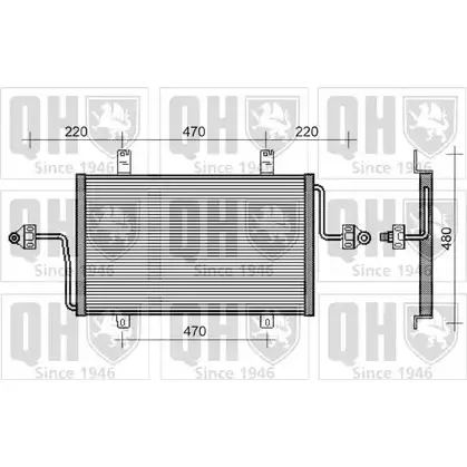 Радиатор кондиционера QUINTON HAZELL M5TLPBF YNFP Y5J QCN181 664267