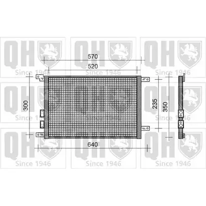 Радиатор кондиционера QUINTON HAZELL J MHPG QCN198 VJWL7 664278