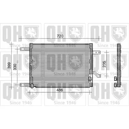 Радиатор кондиционера QUINTON HAZELL 6OEGM1B QCN200 664282 DW0R YX