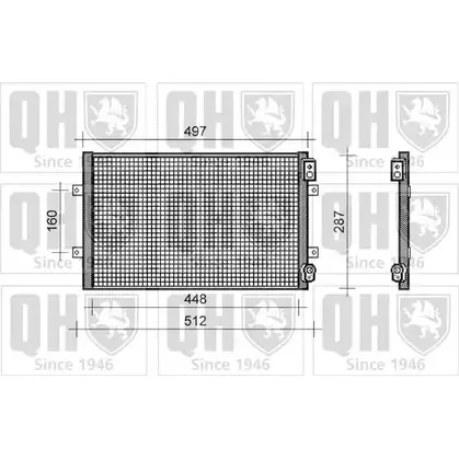 Радиатор кондиционера QUINTON HAZELL E7N0Z C OQ5RK7 664291 QCN209