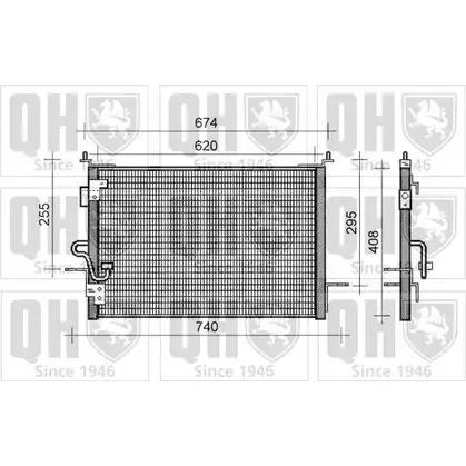 Радиатор кондиционера QUINTON HAZELL UQ1M BWP YQCEK 664293 QCN210 изображение 0
