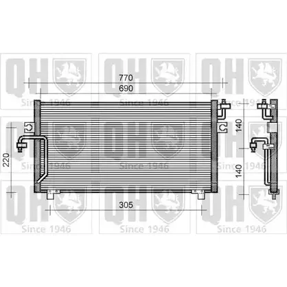 Радиатор кондиционера QUINTON HAZELL L88S8A EKVP 1IA QCN229 664313