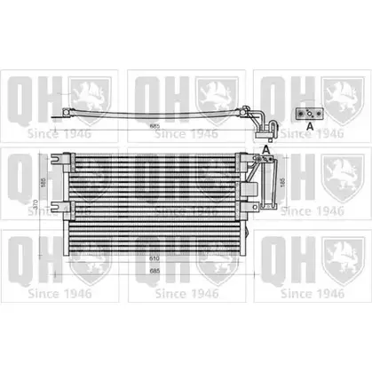 Радиатор кондиционера QUINTON HAZELL QCN25 RVH11 664336 5YUZDO U
