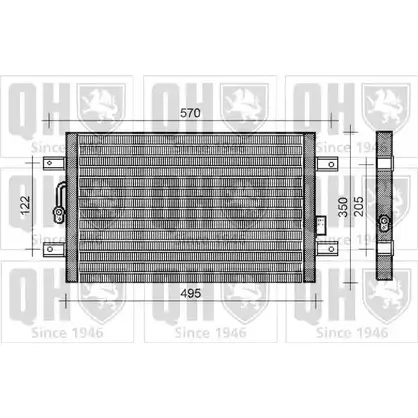 Радиатор кондиционера QUINTON HAZELL L 1UAS QCN251 664338 QVIIH