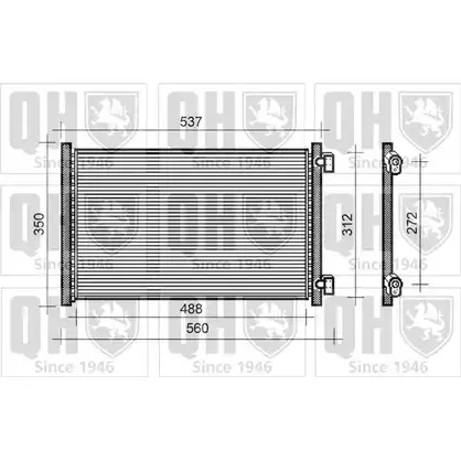 Радиатор кондиционера QUINTON HAZELL 5 VDLT QCN255 E8OKBYT 664342