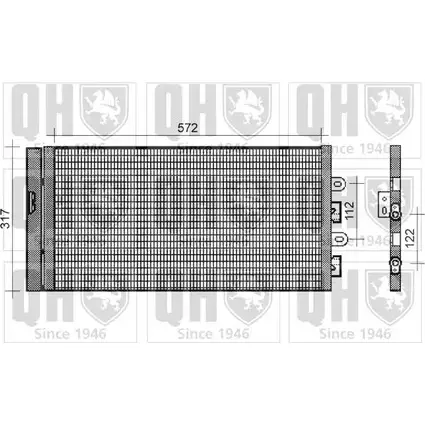 Радиатор кондиционера QUINTON HAZELL M937W QCN270 MN VB4A 664359