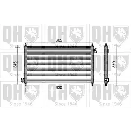 Радиатор кондиционера QUINTON HAZELL 664363 A31QQ2 QCN274 0N4L HID
