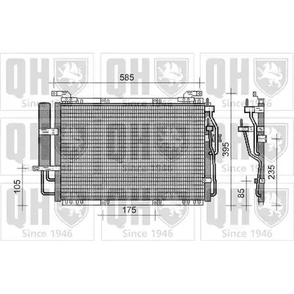 Радиатор кондиционера QUINTON HAZELL EZ81 T3 QCN281 Q0SMTC9 664371