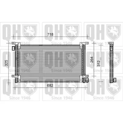 Радиатор кондиционера QUINTON HAZELL 664372 VMIR E4 AADRR31 QCN282