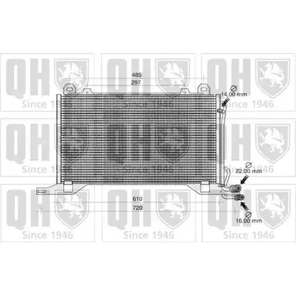 Радиатор кондиционера QUINTON HAZELL 664380 QCN290 NXG74 Y GDDAU
