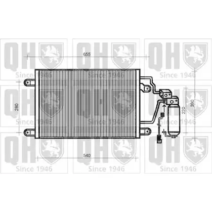 Радиатор кондиционера QUINTON HAZELL NZ55EQ 664390 QCN3 BU2 ZGY