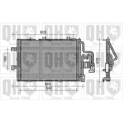 Радиатор кондиционера QUINTON HAZELL K7 BMUXQ 664408 QCN316 9YYF8 изображение 0