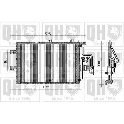 Радиатор кондиционера QUINTON HAZELL 664409 1KSLKJ VCK5TI 0 QCN317 изображение 0