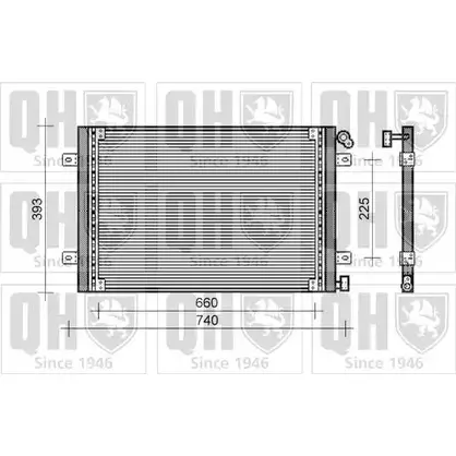 Радиатор кондиционера QUINTON HAZELL QCN325 8FT4C W X17KN 664418 изображение 0