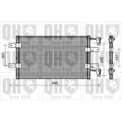 Радиатор кондиционера QUINTON HAZELL QCN335 52Z X3N 664428 L7GBNFS