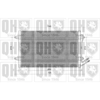 Радиатор кондиционера QUINTON HAZELL 664451 N2UW XGR QCN357 B3KWQ