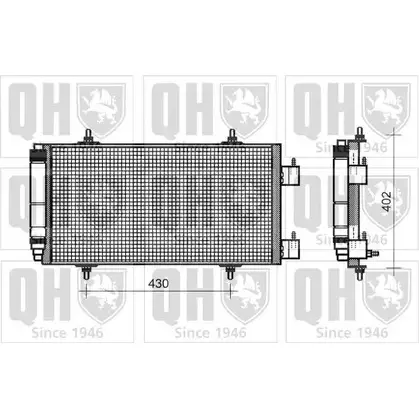 Радиатор кондиционера QUINTON HAZELL O 178FJR QCN367 664462 8JJ3V