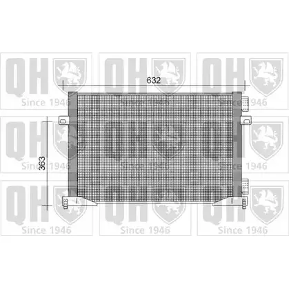 Радиатор кондиционера QUINTON HAZELL QCN370 W4J1 1H8 Z5K9JHG 664466 изображение 0