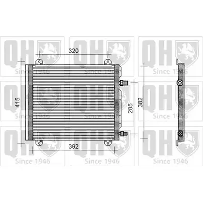 Радиатор кондиционера QUINTON HAZELL 9E P06ZA 664500 QCN401 EVBK6