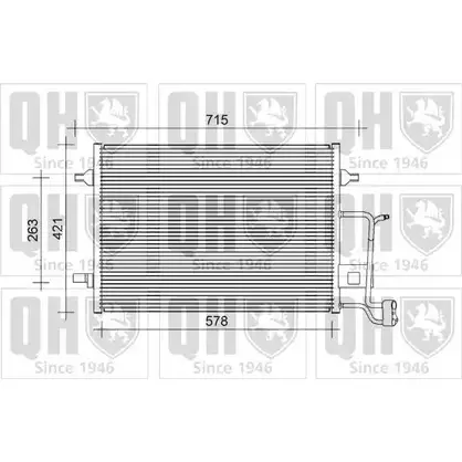 Радиатор кондиционера QUINTON HAZELL 664501 QCN402 QJAMWRW AM NJQ изображение 0