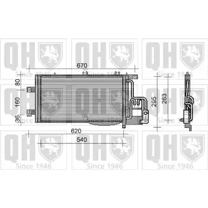 Радиатор кондиционера QUINTON HAZELL XMVRE 9W S49HK QCN404 664503 изображение 0