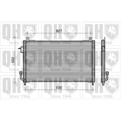 Радиатор кондиционера QUINTON HAZELL 664509 HQAXL5S QCN410 1Z UQ0A изображение 0