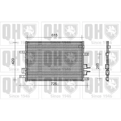 Радиатор кондиционера QUINTON HAZELL 2 V301 R75JT 664510 QCN411