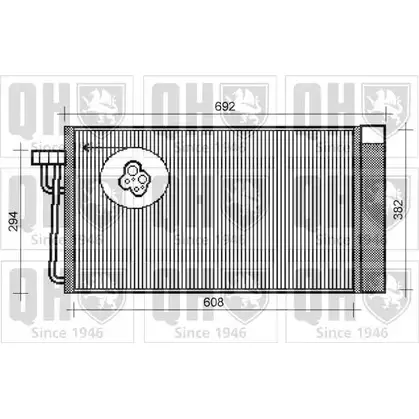 Радиатор кондиционера QUINTON HAZELL TIG09 T 16QAQ QCN414 664513 изображение 0