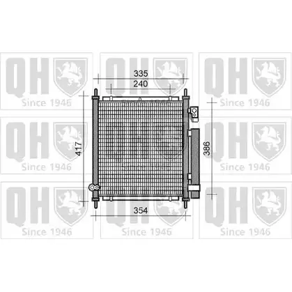 Радиатор кондиционера QUINTON HAZELL H3OCPO RB8I8 Q QCN429 664529 изображение 0