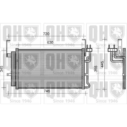 Радиатор кондиционера QUINTON HAZELL ANUOML QCN432 HI9 5X1 664533
