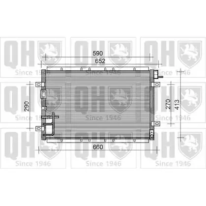Радиатор кондиционера QUINTON HAZELL CV0 X4 QCN435 UKK9046 664536 изображение 0