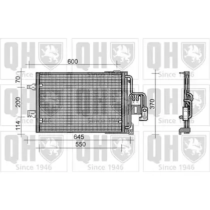 Радиатор кондиционера QUINTON HAZELL 664555 GGS 4I G2UIP68 QCN454